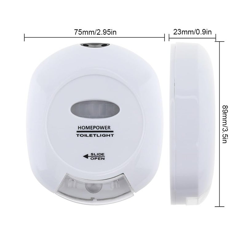 OriGlam Motion Activated Toilet Night Light, Auto Motion Sensor Toilet Seat Night Bathroom Nightlight with Red and Green Light - Image 5